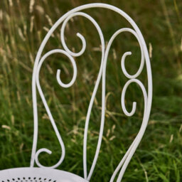 Dibor Traditional Style Two Person Indoor Outdoor Garden Iron Bistro Table And Chairs Set - thumbnail 6