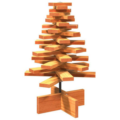 Berkfield Versatile Wooden Christmas Tree For Decoration Wax Brown 60 Cm Solid Wood Pine - image 1