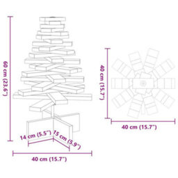 Berkfield Versatile Wooden Christmas Tree For Decoration Wax Brown 60 Cm Solid Wood Pine - thumbnail 8