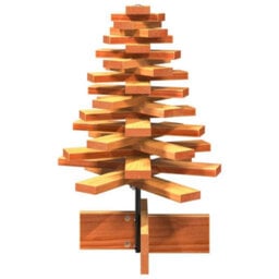 Berkfield Versatile Wooden Christmas Tree For Decoration Wax Brown 60 Cm Solid Wood Pine - thumbnail 4