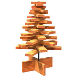 Berkfield Versatile Wooden Christmas Tree For Decoration Wax Brown 60 Cm Solid Wood Pine - thumbnail 5