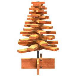 Berkfield Versatile Wooden Christmas Tree For Decoration Wax Brown 60 Cm Solid Wood Pine - thumbnail 3