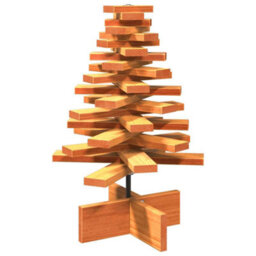 Berkfield Versatile Wooden Christmas Tree For Decoration Wax Brown 60 Cm Solid Wood Pine - thumbnail 1