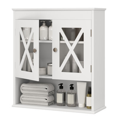 Costway Bathroom Cabinet Wall Mounted Medicine Cabinet W/ Adjustable Shelf - image 1