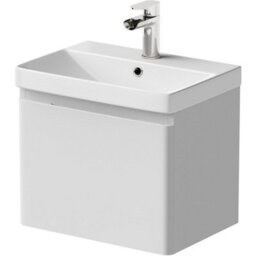 Affine 800mm Wall Hung Vanity Unit & Basin Ceramic Sink Bathroom Storage Cabinet Drawers White Gloss - thumbnail 6