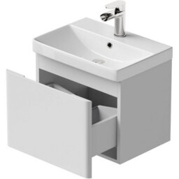 Affine 800mm Wall Hung Vanity Unit & Basin Ceramic Sink Bathroom Storage Cabinet Drawers White Gloss - thumbnail 8