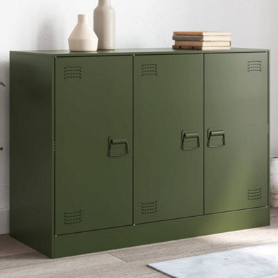 Vidaxl Sideboard Olive Green 99X39X73 Cm Steel - image 1