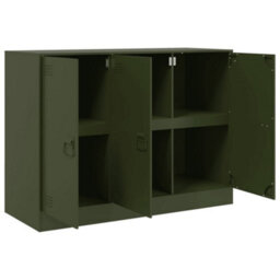 Vidaxl Sideboard Olive Green 99X39X73 Cm Steel - thumbnail 7