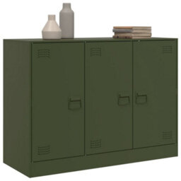 Vidaxl Sideboard Olive Green 99X39X73 Cm Steel - thumbnail 4