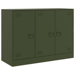 Vidaxl Sideboard Olive Green 99X39X73 Cm Steel - thumbnail 2