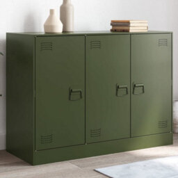 Vidaxl Sideboard Olive Green 99X39X73 Cm Steel