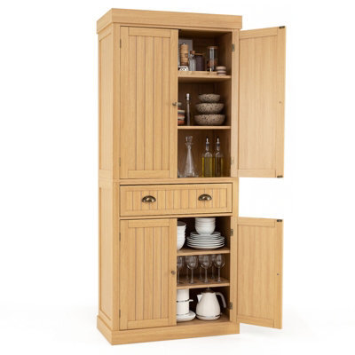 Gainoom 2-Door Floor Utility Storage Cabinet Freestanding Kitchen Accent Storage Cabinet W/adjustable Shelves - image 1