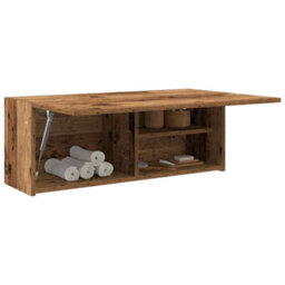 Walplus Bathroom Wall Cabinet Old Wood 80X25X30 Cm Engineered Wood - thumbnail 4