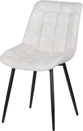 MCC Direct Set Of 2 Beige Suede Effect Dining Chairs Plush Padded Upholstered Accent Chair - Alba By Mcc - thumbnail 4