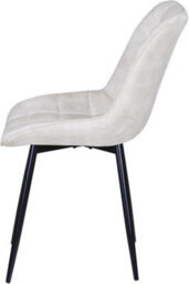 MCC Direct Set Of 2 Beige Suede Effect Dining Chairs Plush Padded Upholstered Accent Chair - Alba By Mcc - thumbnail 3
