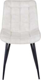 MCC Direct Set Of 2 Beige Suede Effect Dining Chairs Plush Padded Upholstered Accent Chair - Alba By Mcc - thumbnail 2