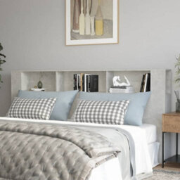 Vidaxl Headboard Cabinet Concrete Grey 220X18.5X104.5 Cm Headboard Cabinets