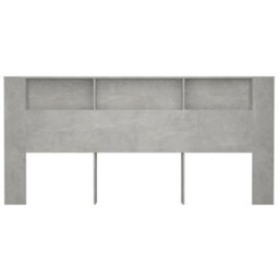 Vidaxl Headboard Cabinet Concrete Grey 220X18.5X104.5 Cm Headboard Cabinets - thumbnail 4