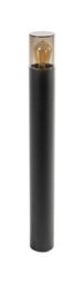 CGC Lighting Cgc Black Outdoor 0.8M Post Bollard Light Smoked Diffuser Modern Design Garden Patio Outside Driveway Path E27 Ip54 Weatherproof - thumbnail 7