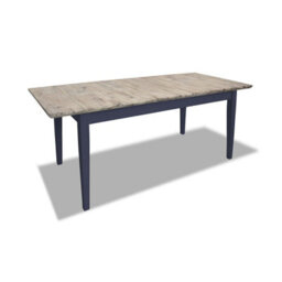 Statement Furniture Florence Rectangle Extendable Kitchen Dining Table In Navy Blue - thumbnail 7
