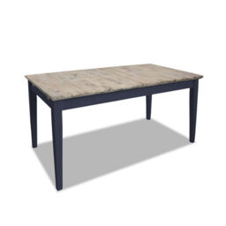 Statement Furniture Florence Rectangle Extendable Kitchen Dining Table In Navy Blue - thumbnail 6