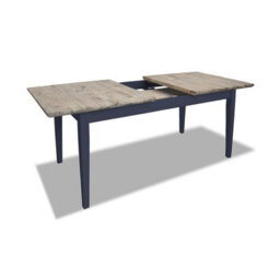 Statement Furniture Florence Rectangle Extendable Kitchen Dining Table In Navy Blue - thumbnail 9
