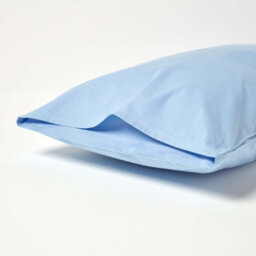 Homescapes Blue Egyptian Cotton Housewife Pillowcase 200 Tc - thumbnail 3