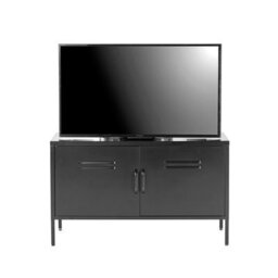 MMT Funiture Designs mmt  Black Metal Tv Stand Cabinet Retro Low Sideboard Cabinet Buffet Retro 100Cm - thumbnail 5