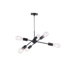 Pagazzi Lighting Pagazzi Benji Matt Black Ceiling Pendant - thumbnail 2