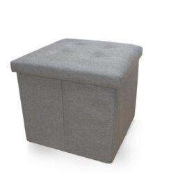 Home Republic Linen Storage Ottoman - One Seater Grey - thumbnail 4