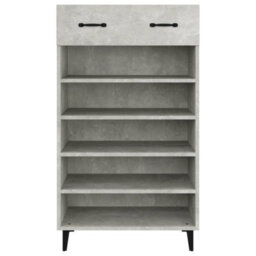 Walplus Shoe Cabinet Concrete Grey 60X35X105 Cm Engineered Wood - thumbnail 6