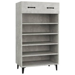 Walplus Shoe Cabinet Concrete Grey 60X35X105 Cm Engineered Wood - thumbnail 2