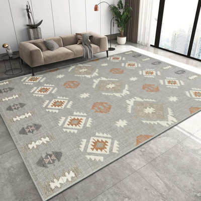 Oxford Homeware Printed Rug, Non-Slip Pets Friendly, Living Room Rugs And Bedroom Rugs, (Nova, 200X290Cm) - image 1