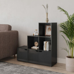 Urbn-Living 6-Cube Step Shelving Unit With Wooden Door - thumbnail 2