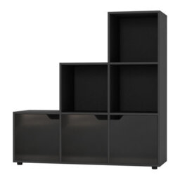 Urbn-Living 6-Cube Step Shelving Unit With Wooden Door - thumbnail 4