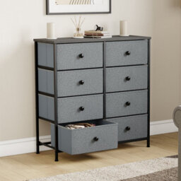 Lassic Vida Designs Chorley 8 Drawer Fabric Ukfr Chest Of Drawers, Grey & Black - thumbnail 5