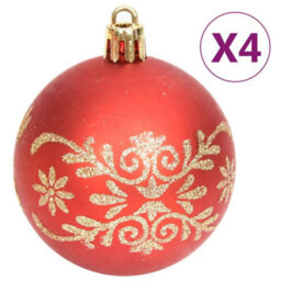 Berkfield 70 Piece Christmas Bauble Set Gold And Red - thumbnail 4