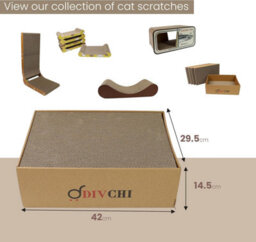 Divchi Cat Scratching Board With Box 5 Pcs Cat Scratch Pad With Catnip  Bed For Kitty  Cats Scratchers  Pet Cardboard - thumbnail 4