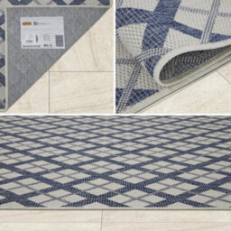 Homeart Outdoor Rugs Easy Cleaning Area Rugs For Balcony,garden,picnic,uv Weather Resistant D.blue Cream, 140 X 200 Cm - thumbnail 4