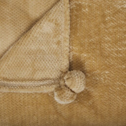 Beliani Blanket Saitler 200 X 220 Cm Mustard - thumbnail 4