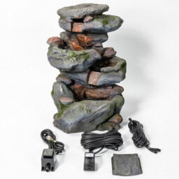 Primrose Thornton Hops Stone Effect 3-Tier Garden Fountain Water Feature With Led Lights H100Cm - thumbnail 7