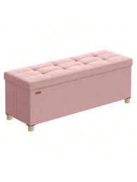 LEDREM Storage Ottoman, 38 X 110 X 40 Cm, Folding Storage Bench With Lid, Footstool, Footrest, 112 L, Velvet Surface, For Bedroom - thumbnail 8