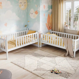 Arte Ksawery Cashmere Wooden Bunk Bed 80 X 180Cm - Foam Mattresses Included - thumbnail 3