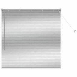Berkfield Modern Window Blind With Curtains Manual Silver Aluminium