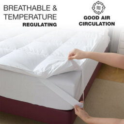 istyle mode Goose Down Feather Mattress Topper 100% Cotton Cover All Sizes 5Cm  Extra Deep - thumbnail 4