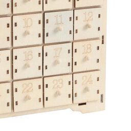Darphe Christmas Desktop Decoration Wooden Christmas Advent Calendar With Led Lights - thumbnail 7