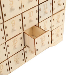 Darphe Christmas Desktop Decoration Wooden Christmas Advent Calendar With Led Lights - thumbnail 6