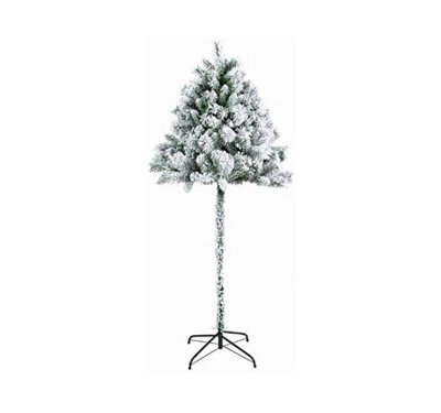 Garden Store Direct Half Parasol Christmas Tree 7Ft Snow Flocked