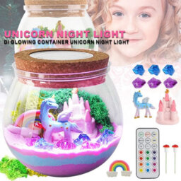 Unicorn Light Up Terrarium Kit Diy Unicorn Toy And Night Light - thumbnail 3