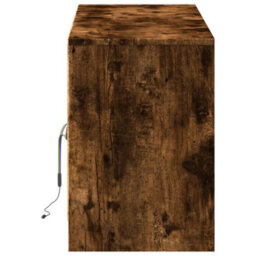 Berkfield Sturdy Tv Cabinet With Led Smoked Oak 139.5X34X50 Cm Engineered Wood - thumbnail 7